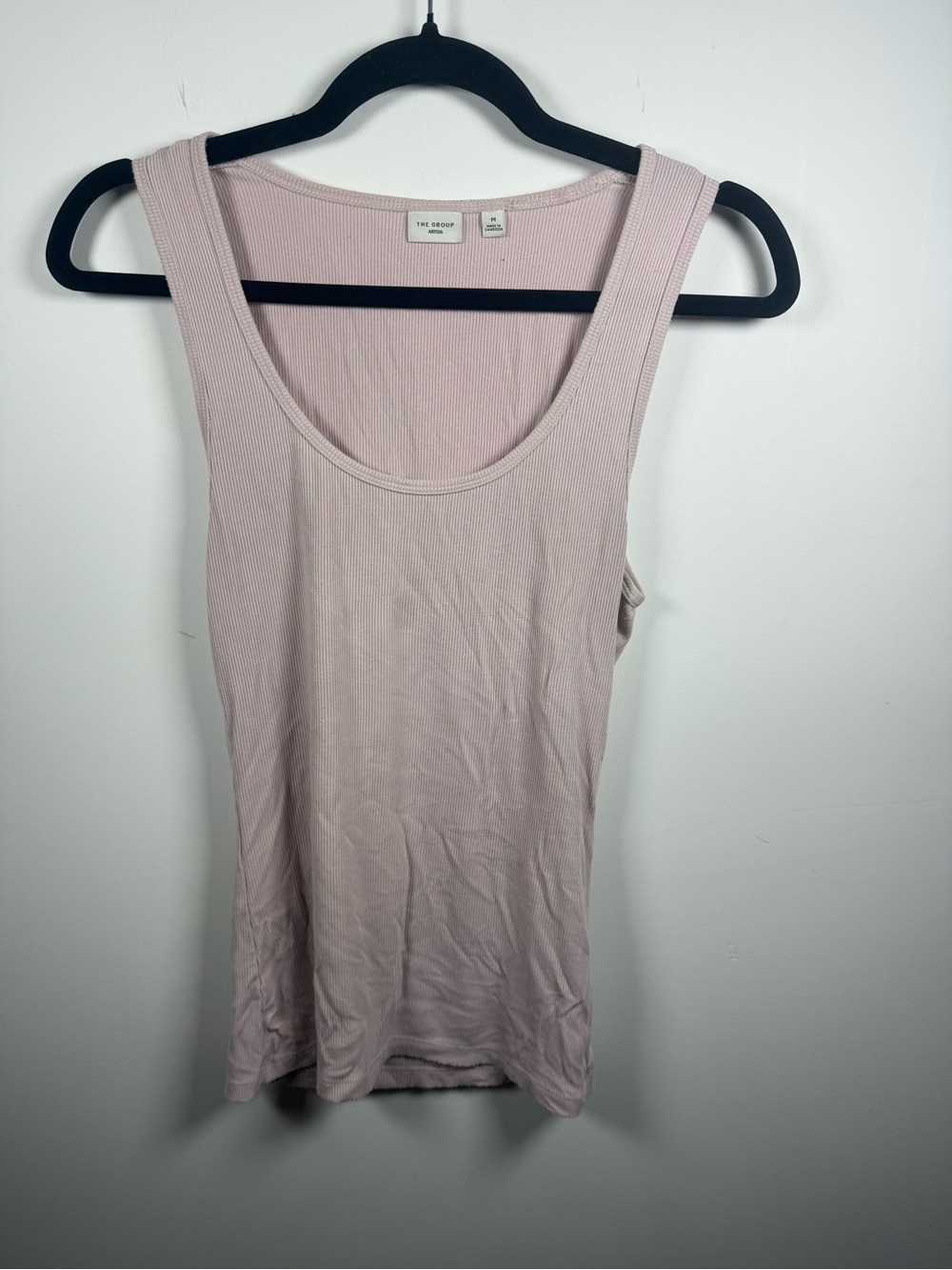 THE GROUP ARITZIA | Pink Ribbed Tank Top Size M